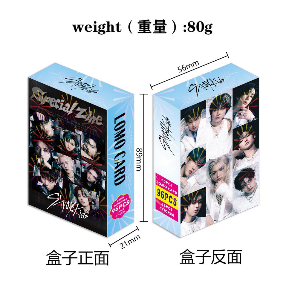 Straykids 96 Pcs Lomo Cards And Stickers Box 60 Double Sided Photocards 36 Stickers Idol Support Collectable Gift For Fans Premium Quality