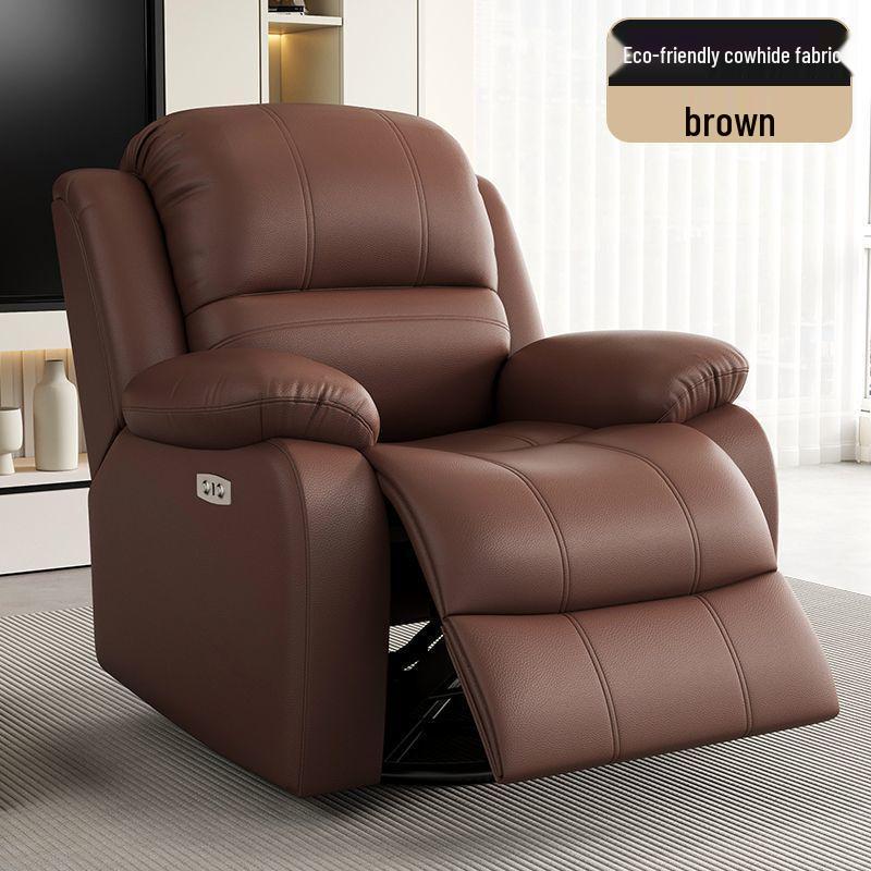 Electric Massage Leather Recliner: Space Capsule Rocking Chair for One