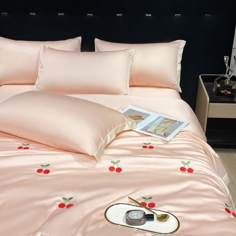 Mei Yun Ge Full Embroidery Series Water Washed Ice Silk Summer Quilt
