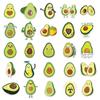 50 Avocado Cartoon Stickers - Fruit, Waterproof, Colorful for Phone, Luggage, Stationery Decor