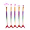 Four-Color Mermaid Makeup Brush Set - 10 Fish Tail Gradient Brushes