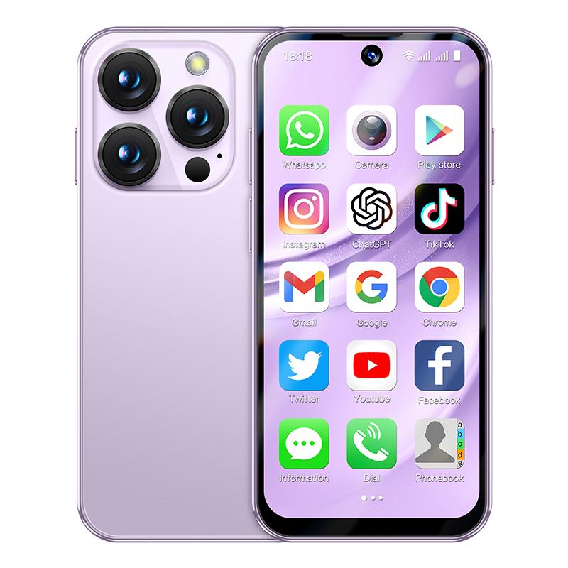 Soyes XS19 Pro Mini 4G Smartphone 3,88 pollici TFT Quad Core Dual SIM 5MP Fotocamera posteriore Bluetooth WIFI Tipo-C Impronta digitale Touchscreen Android Telefono cellulare