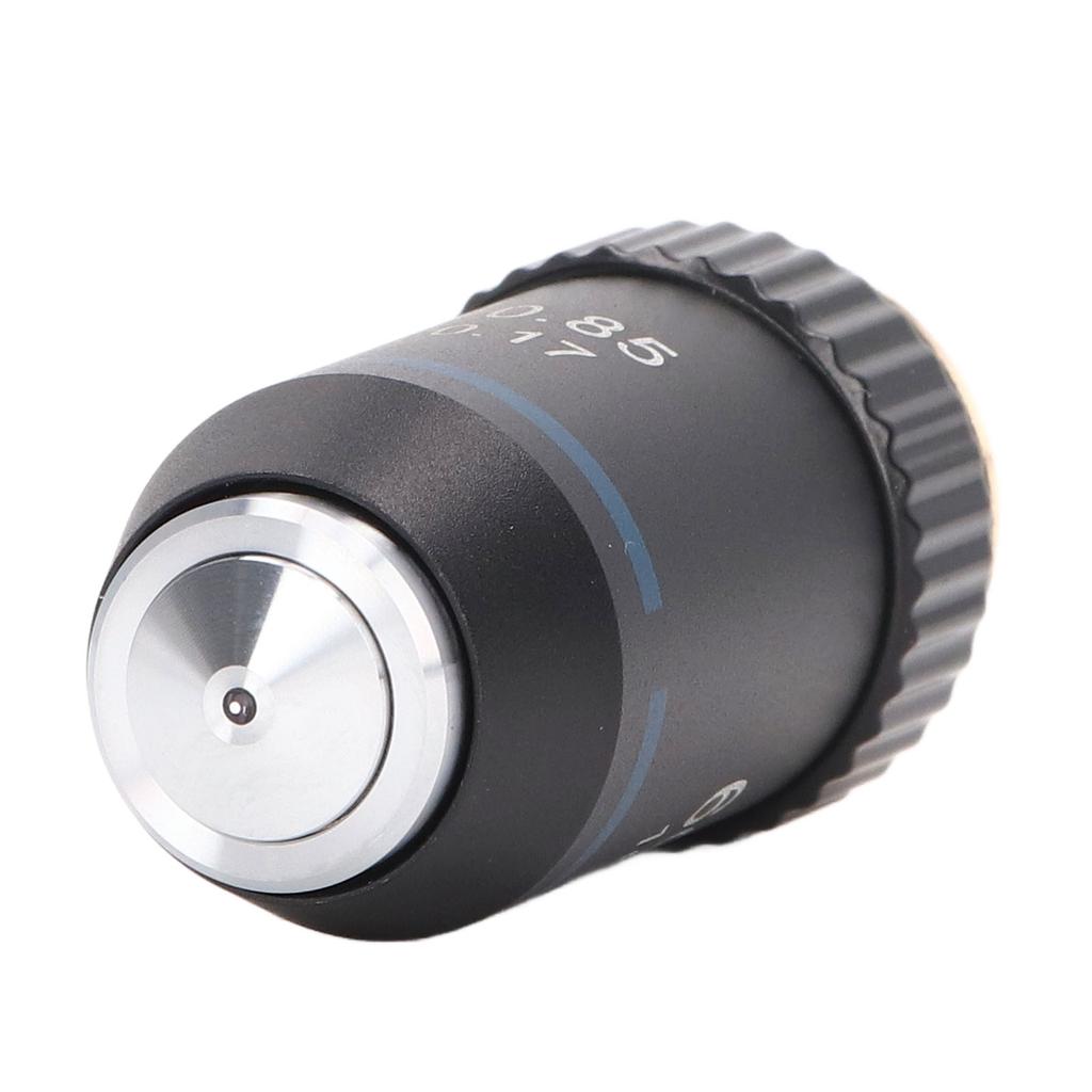 Achromatic Objective Brass 60X Microscope Lens for Biology Laboratory Interface 20.2mm