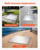 Manhole Cover with Frame, 600 X 600mm Square Septic Tank Lid with Base, Heavy-Duty Slip-Resistant Carbon Steel Drain Channel Inspection Access Cover