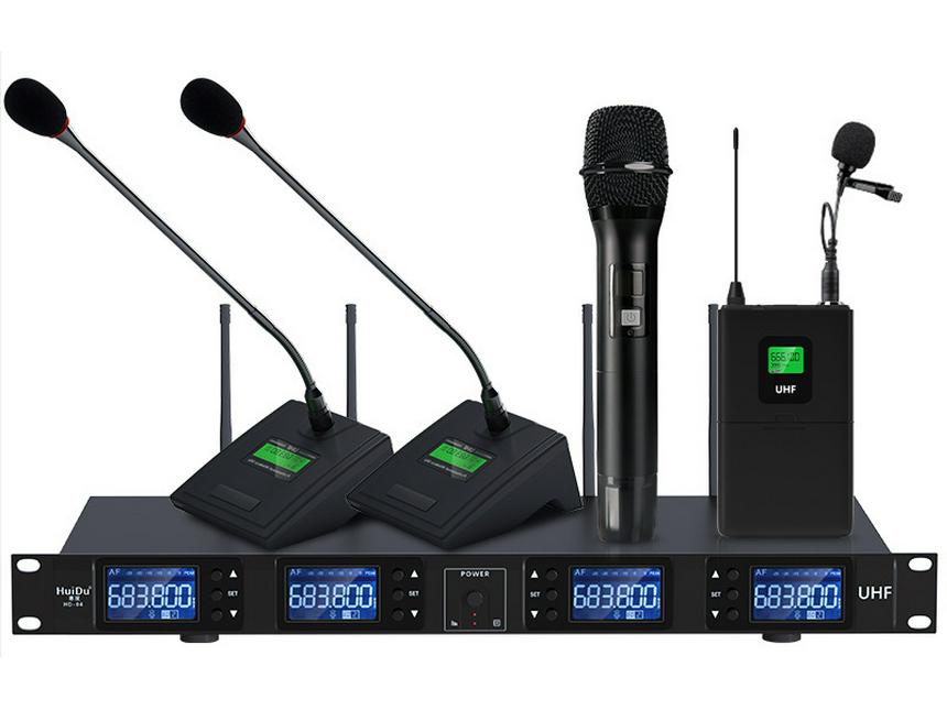 HuiDu UHF Wireless Conference & Performance Microphone Set