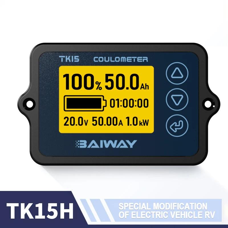 

Кулонометр для аккумулятора TK15 DC8-120V 50A 100A 350A Профессиональный тестер емкости аккумулятора для электровелосипеда/балансира/уборочной машины