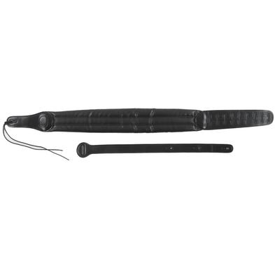Guitar Strap Leather Adjustable Shoulder Belt Instrument Accessory for Bass Black