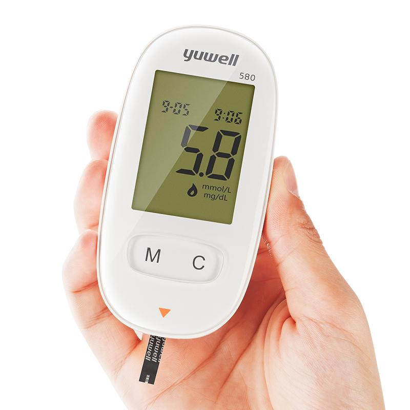 YUWELL 580 Blutzuckmessgerät Diabetes Glukometer Teststreifen Glukosemessgerät Diabetes Zubehör Blutzuckmessgerät