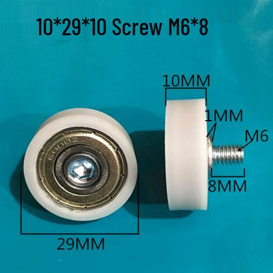 626 Rubber-Coated Nylon Roller with Shaft, 608 Bearing Pulley Wheel Guide