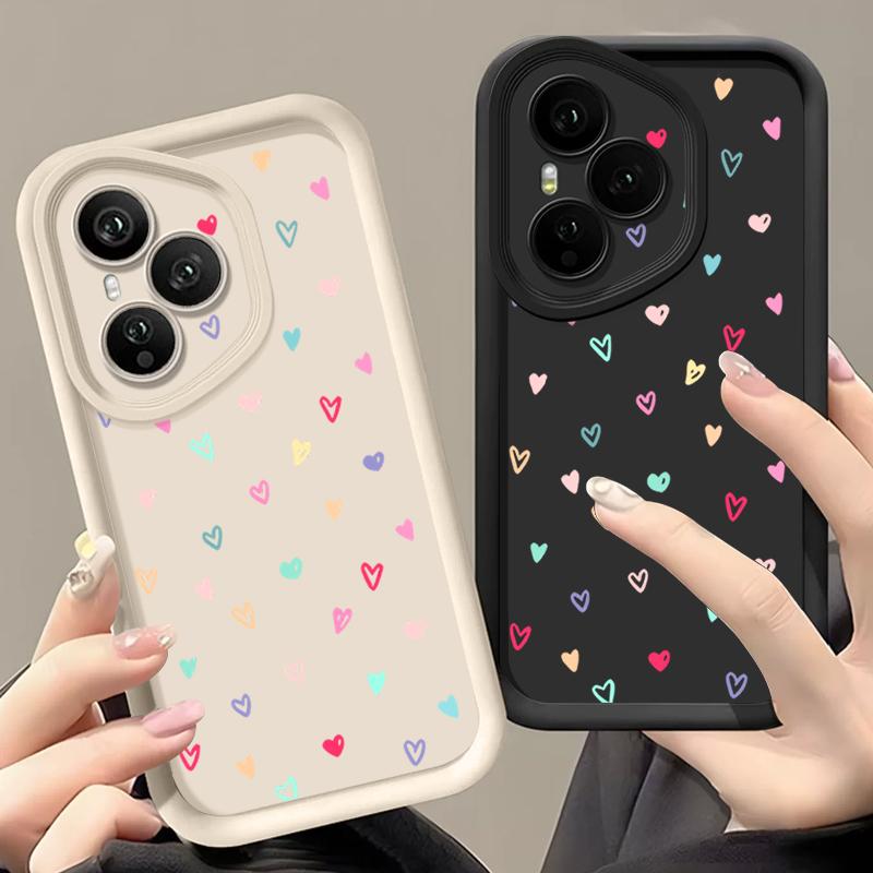 Soft TPU Phone Case For Honor 400 Pro 200 Pro X8c X9c Smart X6a X6b X6c Magic7 Lite Mini Heart Printed Silicone Protect Cover