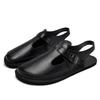 Fashion Italian Men Casual Leather Sandals Summer High Quality Soft Bottom Roman Shoes Breathable Outdoor Non-Slip Walking Shoes Sandals