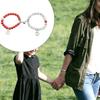 Fashionable Beaded Bracelet Set Magnetic Cute Heart Parents Bracelets Perfect Gift for Loved Ones Comfortable to Wear