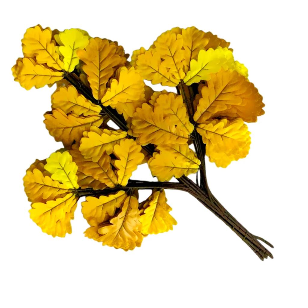 12pcs Artificial Maple Leaf Branch Waterproof Greenery Plants Foliage for Landscape Tree Making Home Decoration Outdoor Project