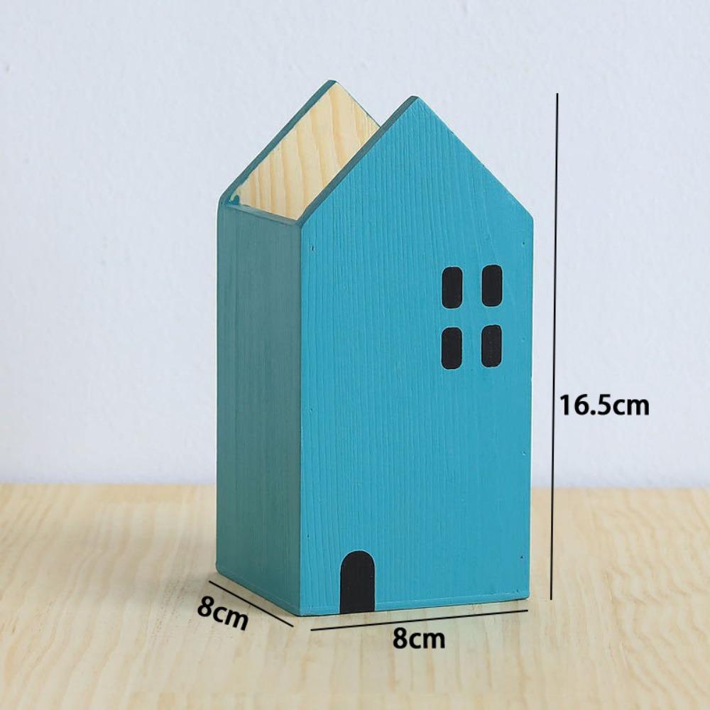 

Мінімалістичний контейнер для олівців Ручна робота Коробка для зберігання канцелярського приладдя Настільний Blue Large