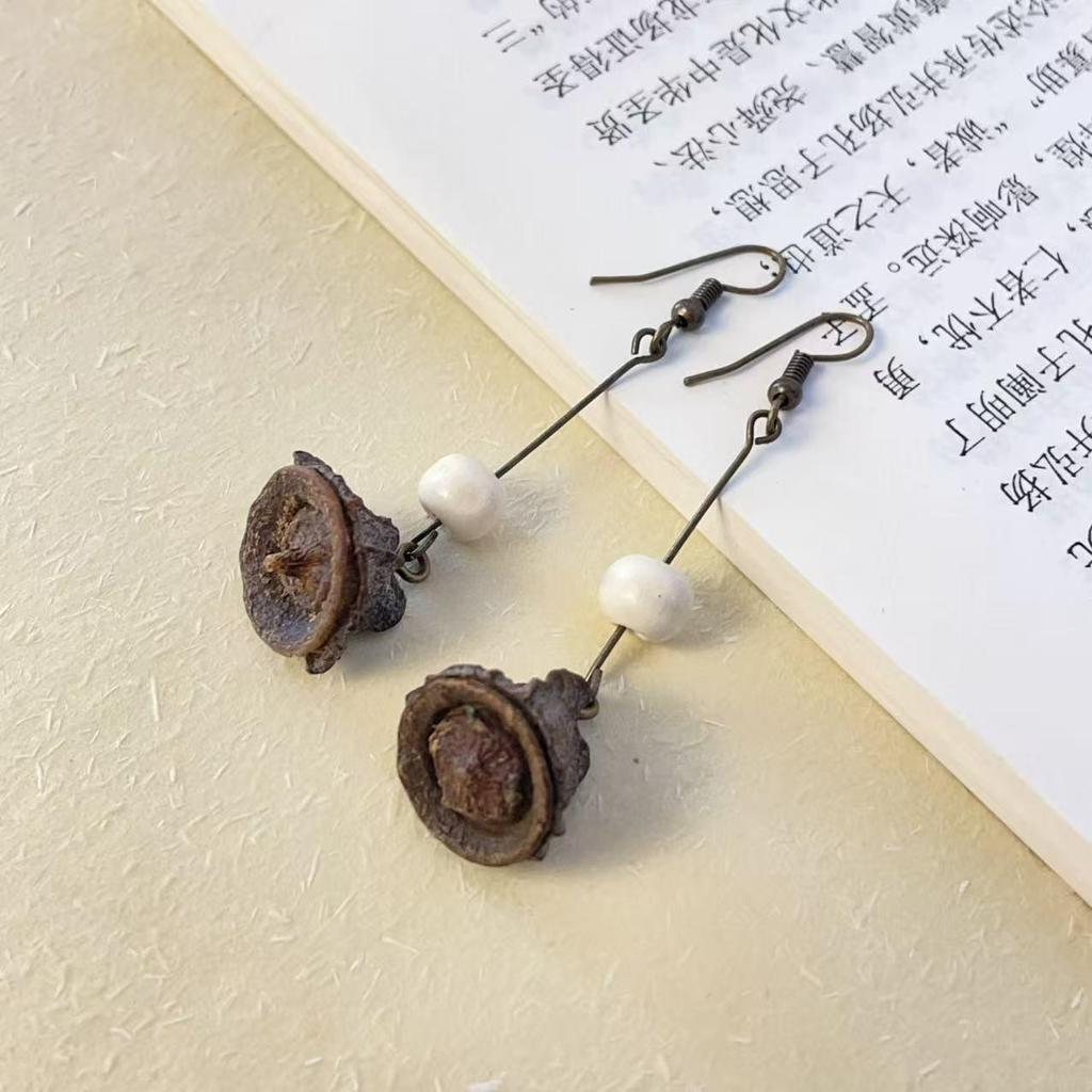 Yunnan Artistic Ethnic Fruit Earrings: Retro Natural Forest Style Design