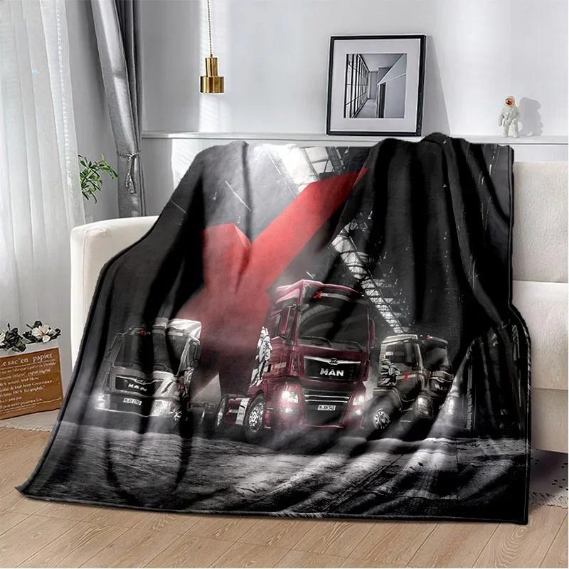 MAN LKW Logo D Aufdruck Weiche Flanell-Kuscheldecke für Bett Sofa Picknick Heimdekoration Schlafzimmer Geschenk für Kinder und Erwachsene