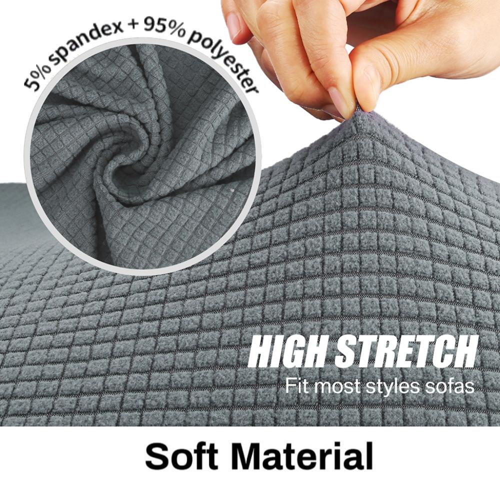 Stretch Sofa Cover Furniture Protector Cushion Couch Covers with Elastic Bottom for Kids Pets Friendly Anti Slip Slipcovers