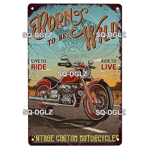 Motorcycles Metal Sign Vintage Plaque Metal Poster Tin Sign Wall Decoration Bar Pub Decor For Garage Racing Car Poster