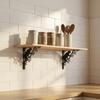 Shelf Bracket Decorative L Matte Black Brackets for Craftspeople, Homeowners, Living Room,