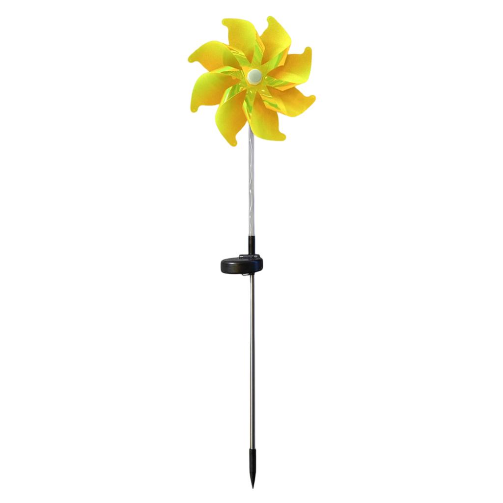 2pc Solar Powered Windmill Lawn Lights Outdoor Garden Decorative Stake Lights Rotating Windmill Yard Landscape Lighting
