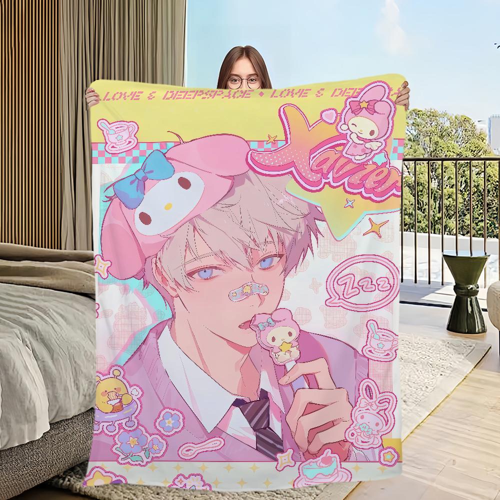 Love and Deepspace Xavier Zayne Macaron Colors warm soft plush blanket for sofa living room office bedroom travel gift Flannel