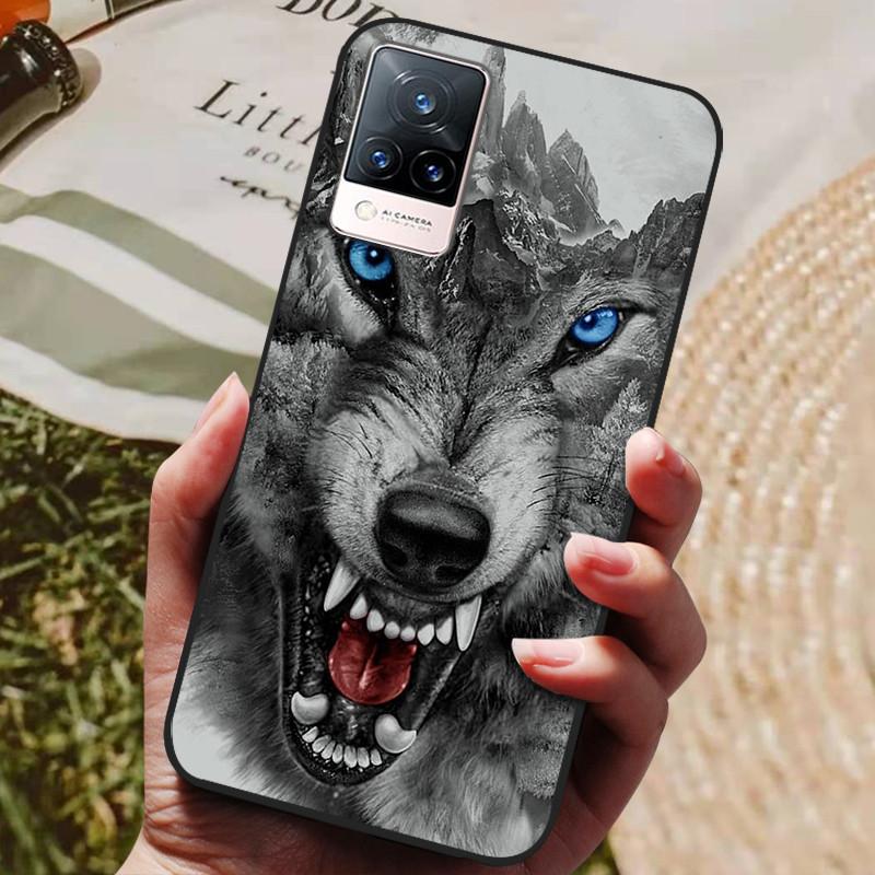 Dla Etui Coque vivo V21e Silikonowe Etui na Telefon z Tylną Pokrywą Dla vivo V21e Etui Miękki Bumper Funda na vivo V2061 V21 e V 21e 6.44" Torba