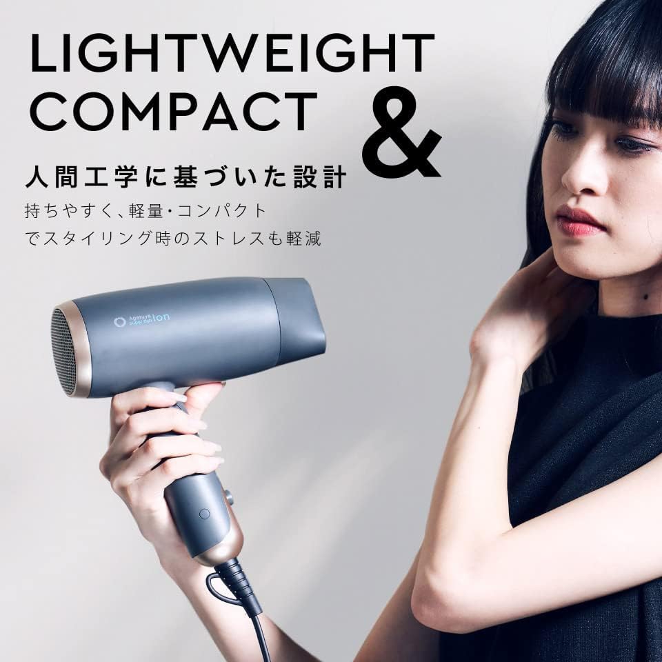 Agetsuya Super Rich Ion Hair Dryer White Large Air Volume Negative Ion AG-0003