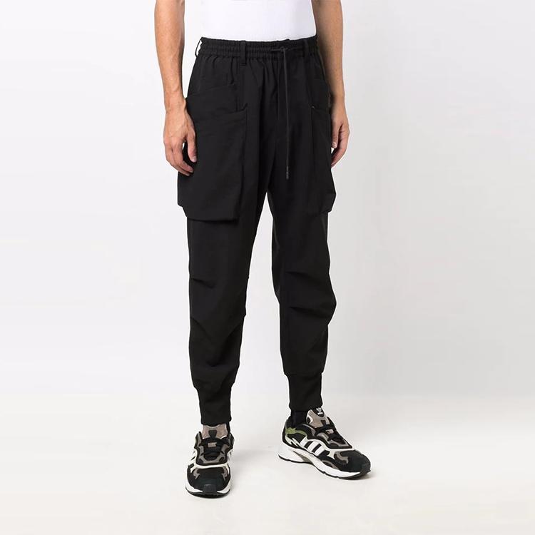 Y-3 FW21 Logo Drop Crotch Jogging Pants Men Pants Black HB3425