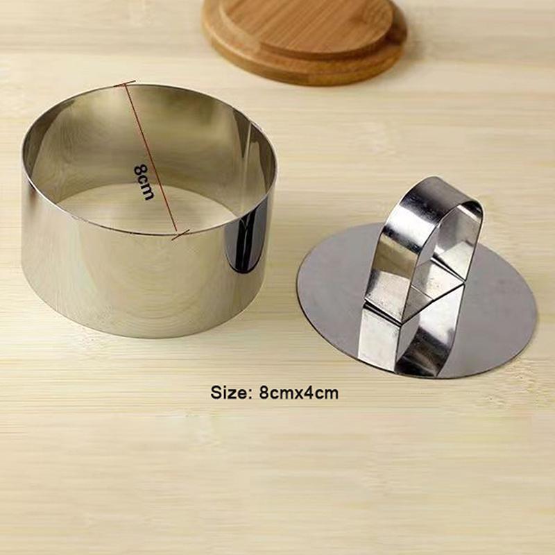 Forma do ciasta DIY Stal nierdzewna Narzędzia do dekoracji Okrągły Srebrny Pierścień Krajalnica Nożyk Ręczny Do Pieczenia Akcesoria do Dekoracji Ciasta