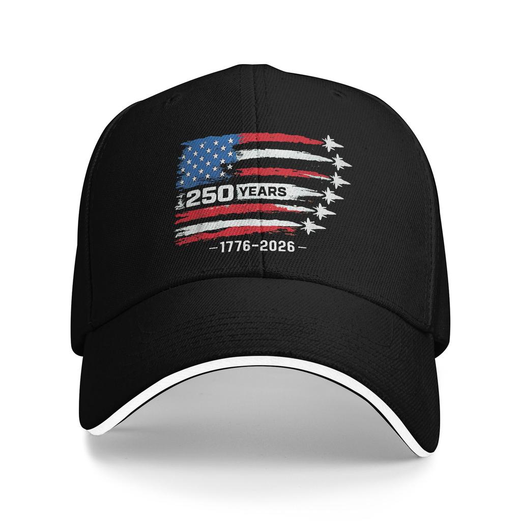 250 Years American 1776 2026 250th USA Birthday 4th of July Baseball Cap Casual Trucker Hat Summer Men Outdoor Gym Baseball Caps