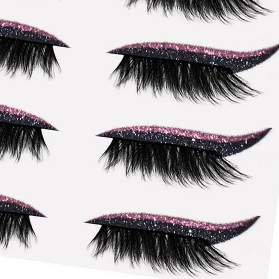 Yousheng 4Pairs/Set Eyeliner Sticker Glue-Free Self-Adhesive Colorful Fashion Beauty Makeup Eyeline Sticker for Female