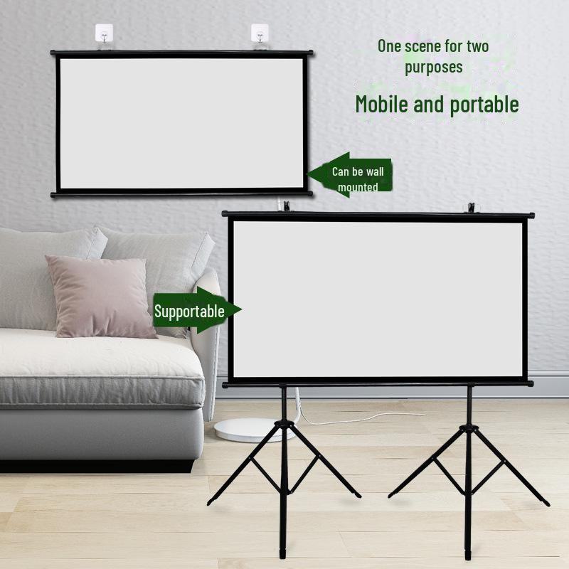 Tragbare Outdoor-Standbildschirm-Projektionsleinwand mit Doppelhalterung
