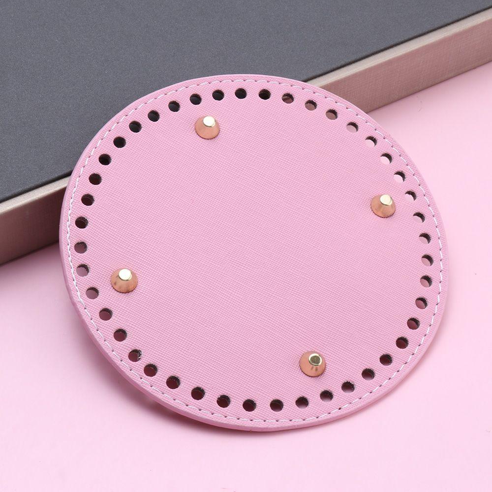 PU Leather Bag Accessories Long Bottom for Knitted Bag Handmade Bottom With 52 Holes DIY Crochet Bag Bottom