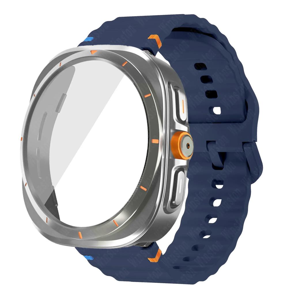 Change To Ultra Case+Band for Samsung Galaxy Watch Ultra Upgrade To Galaxy Watch 7 6 40mm 44mm Tempered Glass Screen Protector