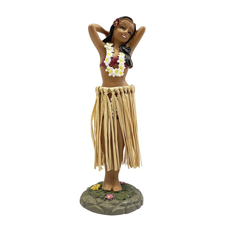 Customizable Hawaiian Hula Girl Dashboard Ornament Doll