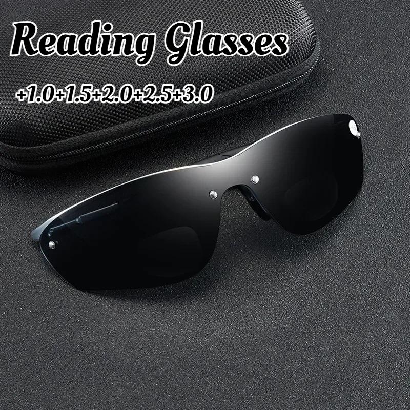 Fashionable Reading Glasses Dual-purpose Distance Near Sunglasses Blue Light Protection Outdoor Sports Glasses +3 0