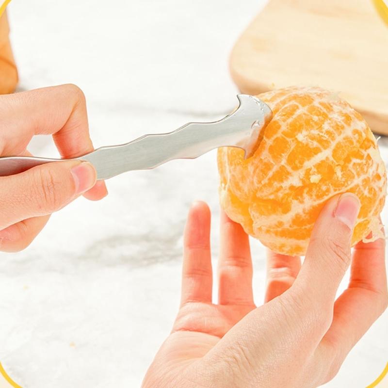 Stainless Steels Fruit Peeler Citrus Cutter Slicer Removal Tool for Quick Safe Oranges and Lemon Peeling in Kitchen Use