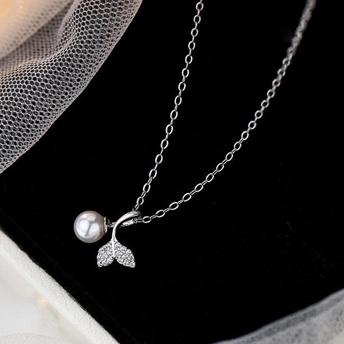 New Fishtail Pearl Necklace Necklace Cold Style High-end Niche Collarbone Chain Gift Girlfriend On Chinese Valentine's Day
