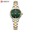 CURREN 9094 Women's Quartz Watch, Small Dial, Steel Band, Rhinestone Inlaid, Korean Fashion Style.