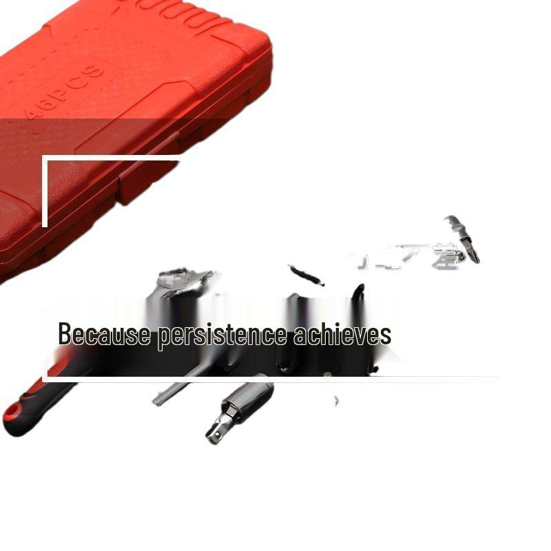 46-Piece Multifunctional Ratchet Wrench Set for Car and Motorcycle Repair