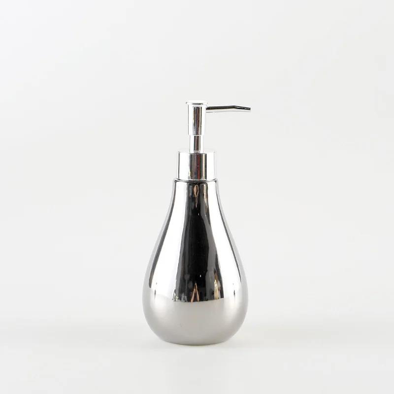 Silver plated ceramic dispensing bottle shampoo hand sanitizer shower gel replacement bottle soap dispenser dispenser