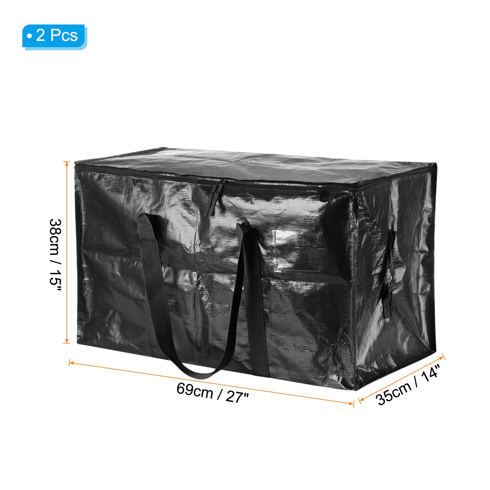 

2/4/6/8pcs Extra Large Moving Bags with Handles and Zipper Black/Grey/Blue