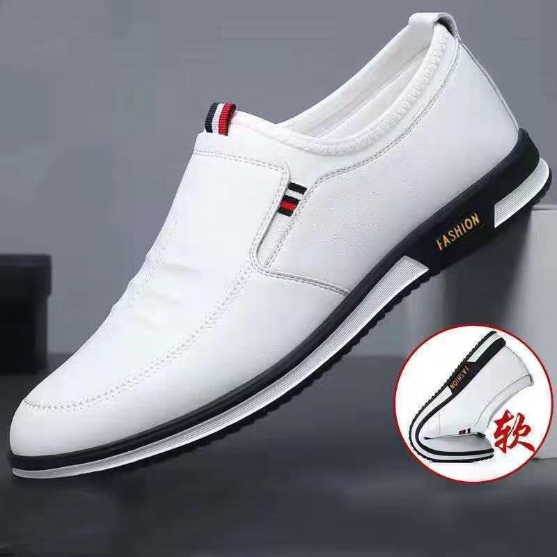 Flat Heel Soft Surface Casual Men's Shoes Spring and Autumn One-pedal Lazy Beanie Shoes Fashion Leather Shoes