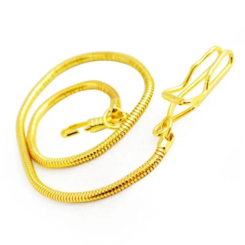 Moderne Edelstahl Mechanische Taschenuhr Kette 39cm Fob Kette für Männer oder Frauen Schmuck Zubehör Taschenuhr Kette