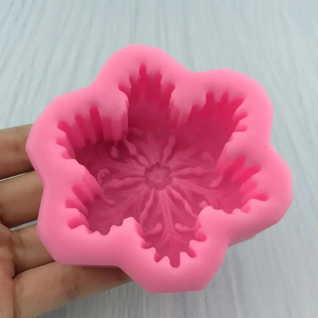 Noel Silikon Kar Tanesi Kalıp Mum Sabunu DIY Aromaterapi Alçı Mum Dekorasyon Kalıp Şeker Çikolata Yapma Araçları