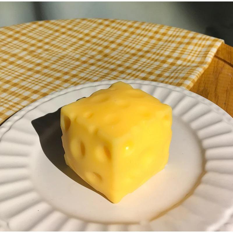 Simulate Cheese Slow Rebound Pinching Office Decompression Slow Rebound Cheese Pinching Ornament Relax and Decompress and Knead.