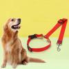 Solid Color Two-in-one Pet Car Seat Belt Nylon Lead Leash Backseat Safety Belt Adjustable Dogs Harness Collar Pet Accessories