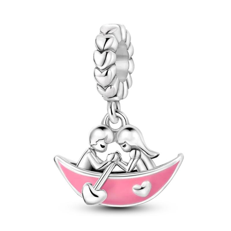 Copper Boys And Girls Lovers Pendants Charm For Genuine Bracelets Charms Bead Necklaces DoItYourself Female Jewellery