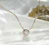 Nude Solitaire Diamond 18k Yellow Carat Solitaire Diamond with Bench Simple 18k Skin Quality Certificate Included [Venezia] 0.1ct Necklace, Gold,