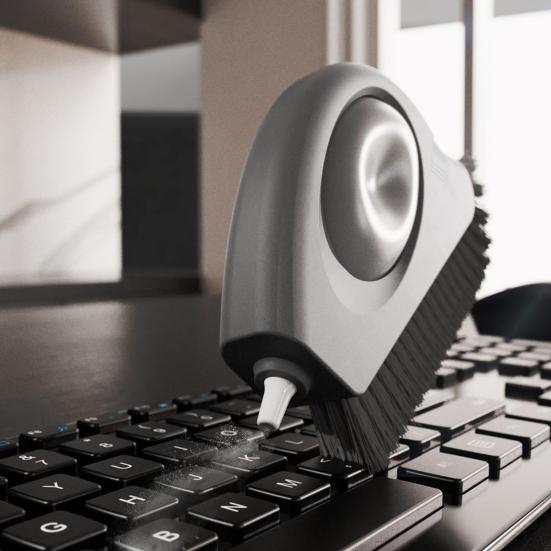 3v1 Kartáč na čištění okenních drážek se škrabkou Tuhé štětiny Ergonomická rukojeť Nástroj na čištění drážek